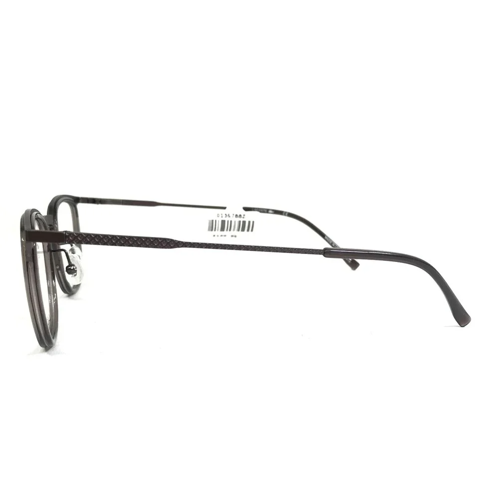 Lacoste Eyeglasses Frames L2264 024 Gunmetal Clear Brown Square 49-21-145